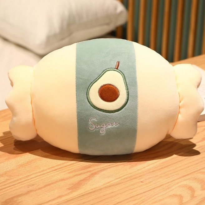 언헤브 귀여운 사탕 손 쿠션, A 아보카도1