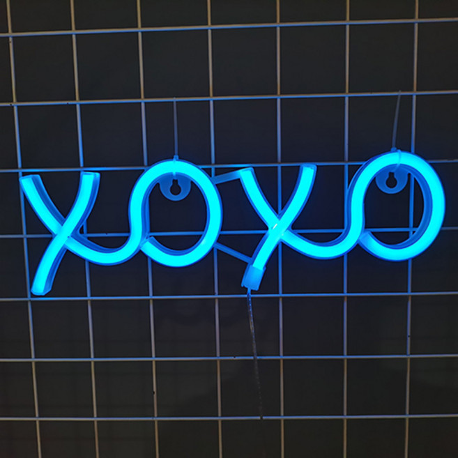 나비다 감성 XOXO 네온사인, 블루