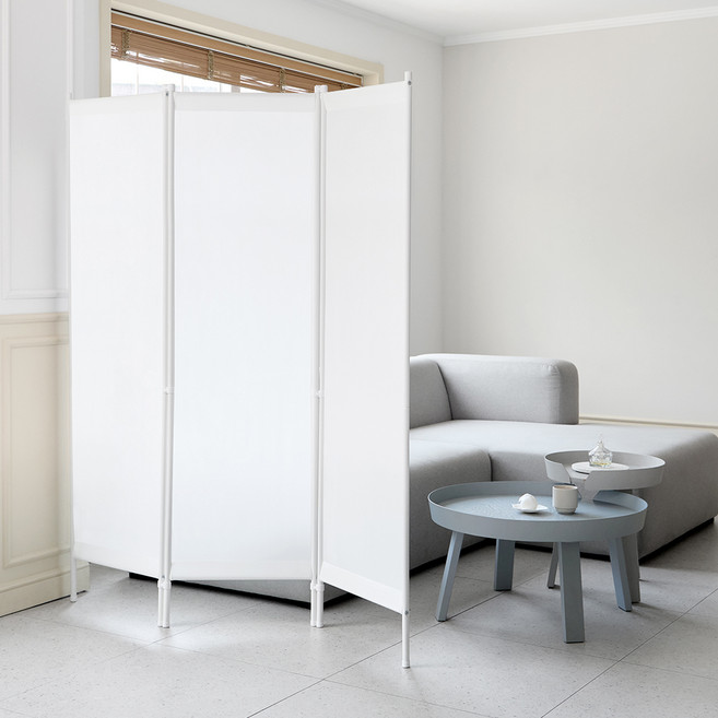 까사마루 심플 가림막 파티션 3단 1800, 화이트