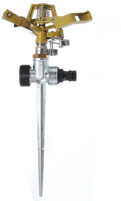 360도 자동회전 스프링클러 아연합금핀 + 금속 노즐, 1개, 혼합색상(금)