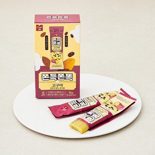 쉐프엠 쫀득쫀똑 고구마, 60g, 1개, 6개입