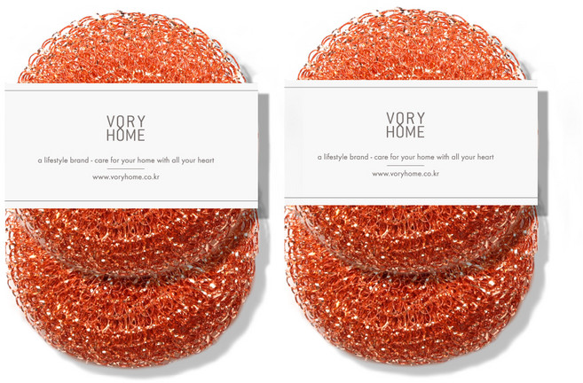 보리홈 구리 수세미, 2개입, 2세트