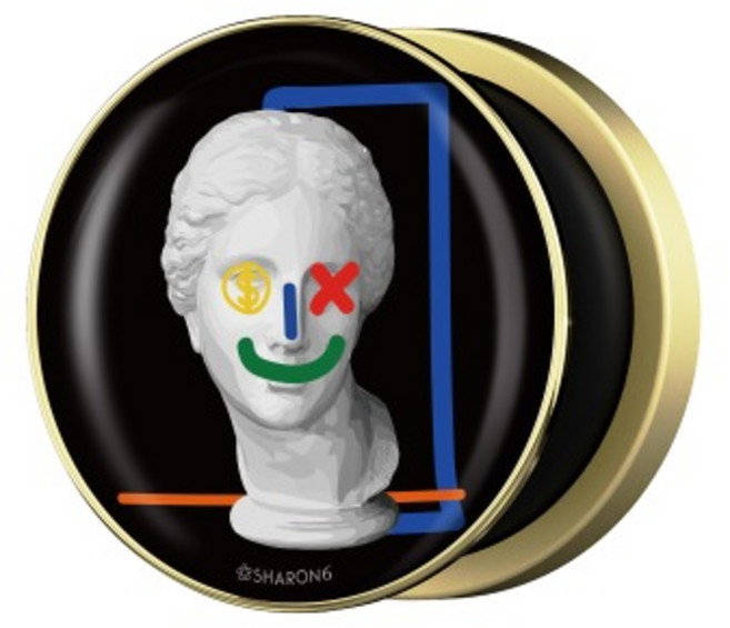 SHARON6 印花金屬手機支架, 藝術大衛款, 1個