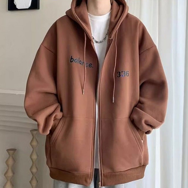 남성용 캐주얼 베이직핏 후드집업