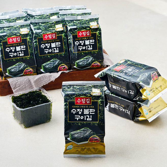 수정김 수정 불판 구이김 식탁, 15g, 30개, 1개입