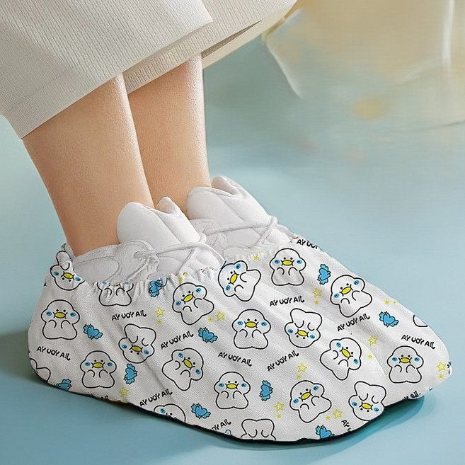 마켓피아 실내 부직포 미끄럼방지 신발커버, 오리, 50개