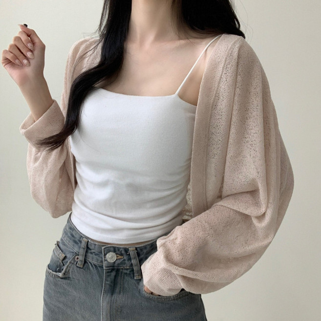 라라온 여성용 국내제작 간절기 레이어드 볼레로 가디건 TSP2403