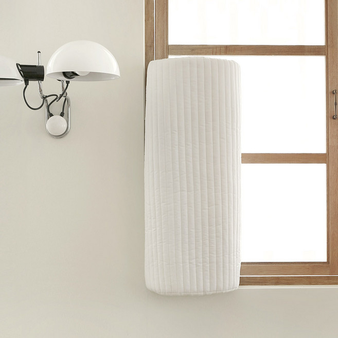 쁘리엘르 템바 스판 창문형 에어컨커버, 화이트