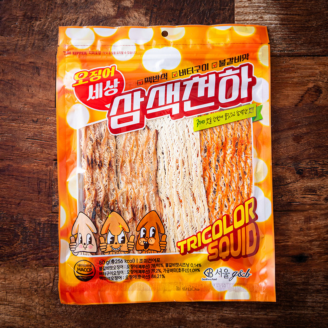 오징어세상 삼색천하 오징어, 80g, 1개
