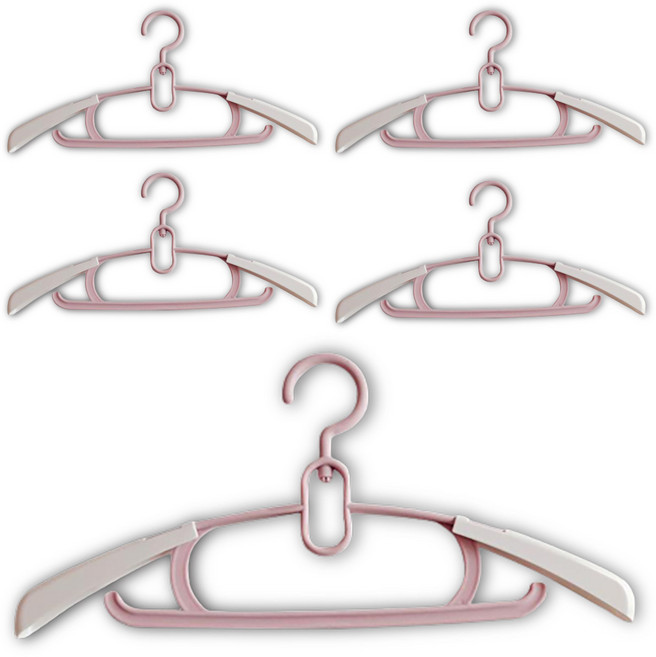 잇곰 아동용 논슬립 옷걸이, 5개, 핑크