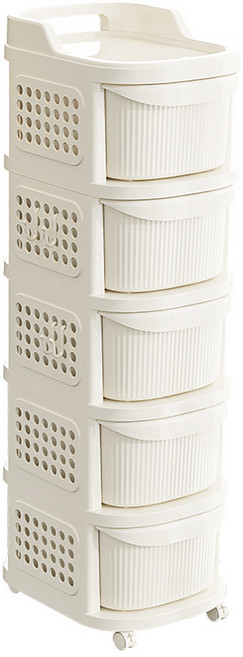 OAK&FIR 橡合杉 可移動多層收納櫃 5層, 白色
