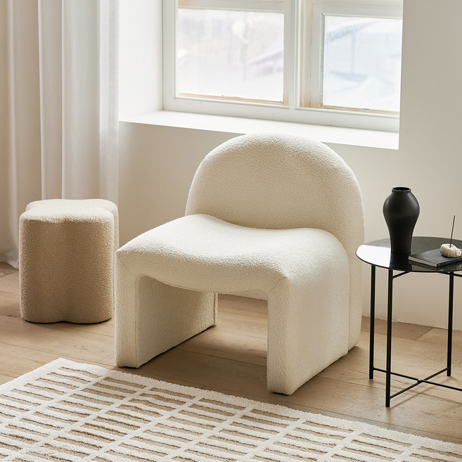 룸앤홈 플레르 1인용 소파, 크림화이트