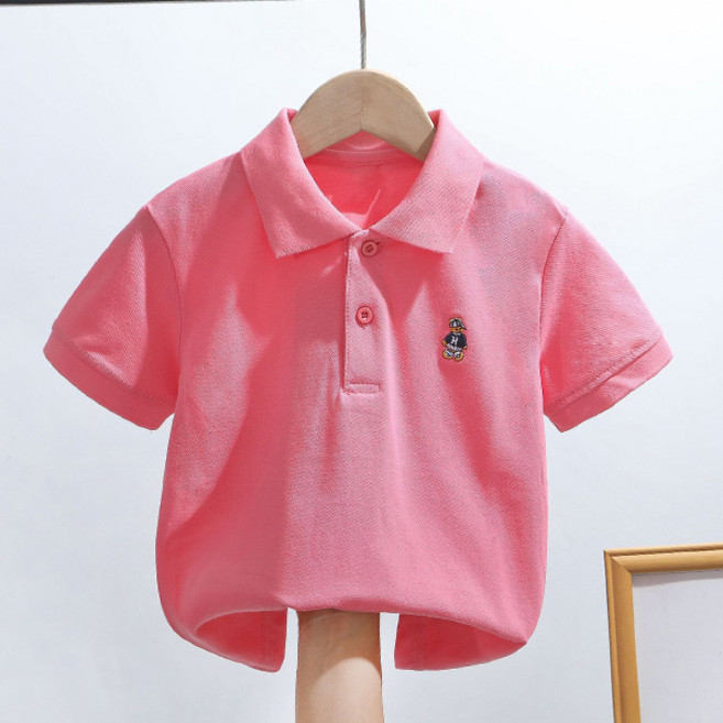 조이멀티 아동용 베이직자수 무지 반팔 카라티셔츠