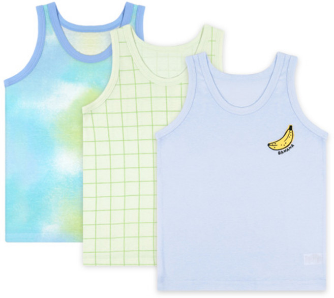 메이키즈 남아용 쁘띠 바나나 런닝 3종 세트