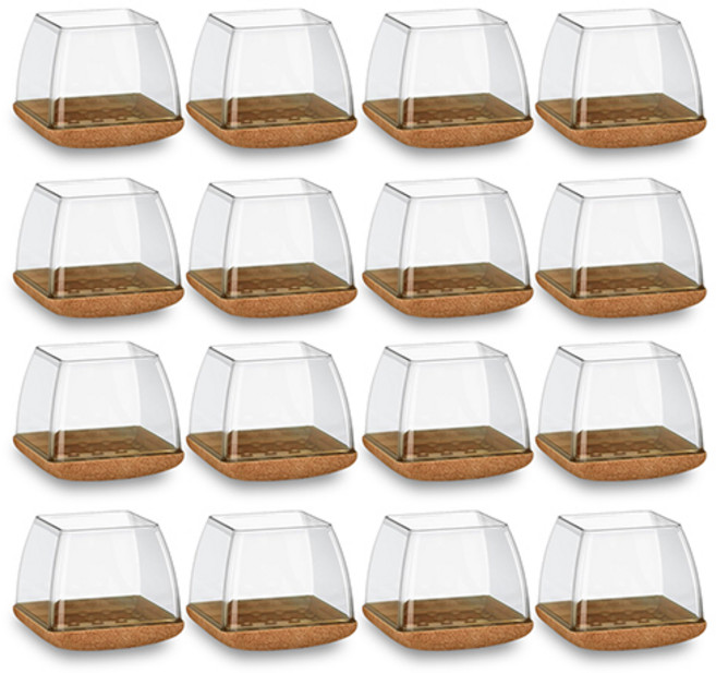 도토리 의자 발커버 사각, 브라운, 16개