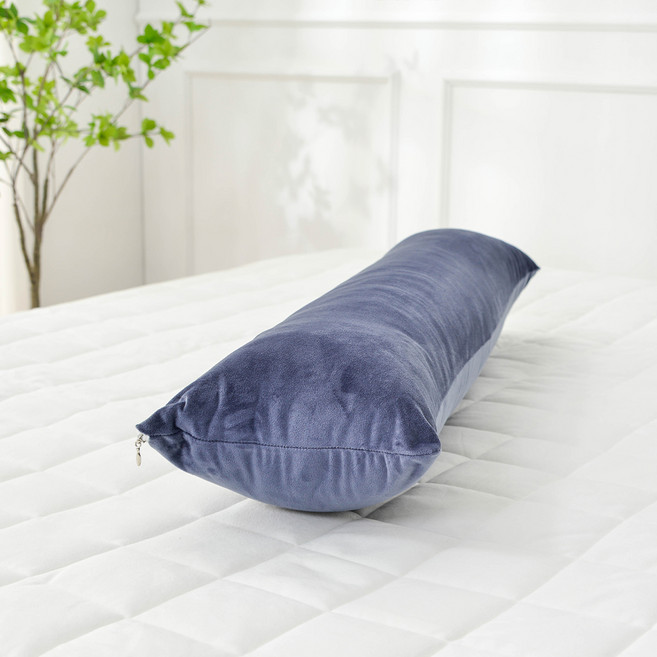 아이닉스 벨라 밍크극세사 사각 바디필로우커버 솜포함, 네이비