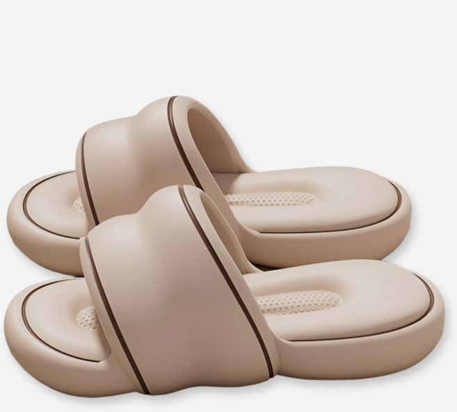 제이드슈 여성용 EVA 실내 세상편한 몽글 슬리퍼, 오트라떼, 1개