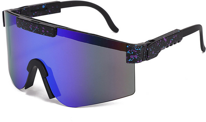 PEONIST 時尚運動太陽眼鏡, 黑藍