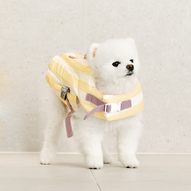 울리 강아지 우리 댕댕이 구명조끼, 옐로우, 1개