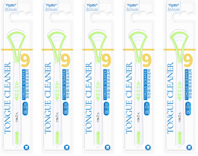 오픈스페이스 소프트 실리콘 혀클리너 그린, 5개