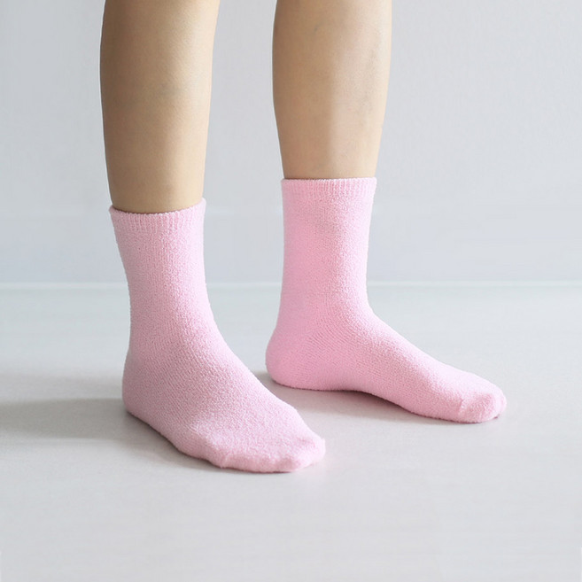 코지라벨 여성용 편안한 발 무압박 무지 파스텔 산모양말