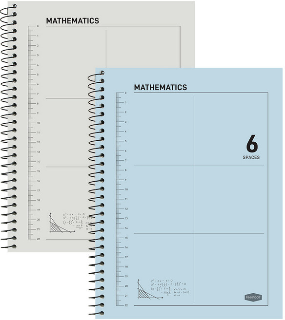 핑크풋 6분할 수학 연습장, 랜덤발송, 2개