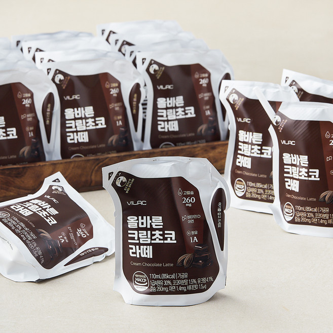 비락 올바른 크림초코 라떼 18개입, 1.98L, 1박스
