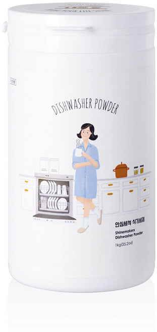 SHINE makers 安心清洗多效合一洗碗機專用洗碗粉, 1kg, 1罐