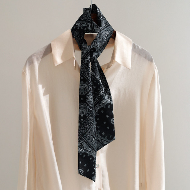 바비수 캔들 페이즐리 롱타이 스카프
