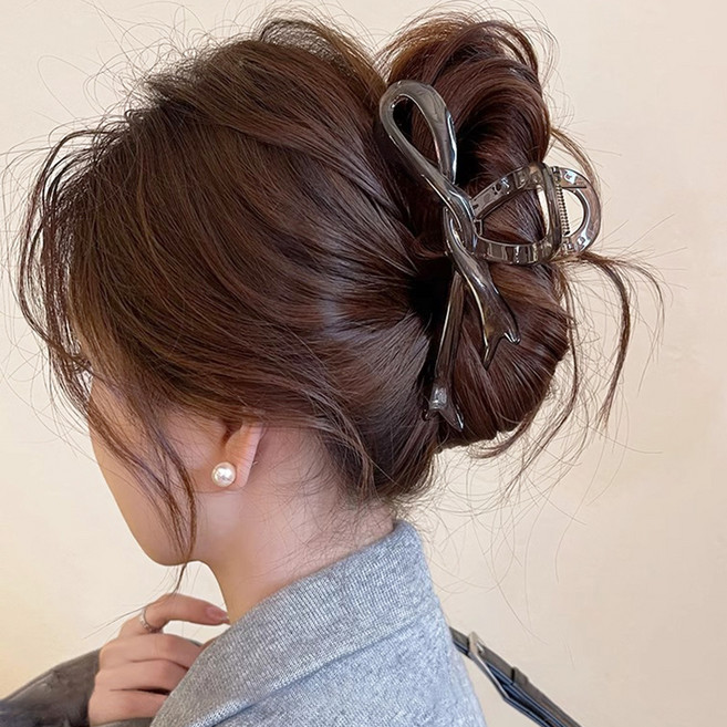 걸핀스 에버원 리본 아크릴 포인트 집게핀 1585