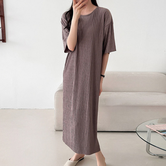 봉봉스토리 지레아 주름 임산부 원피스