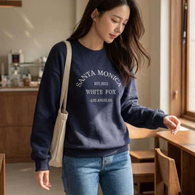 스펠로 긴팔 루즈핏 맨투맨