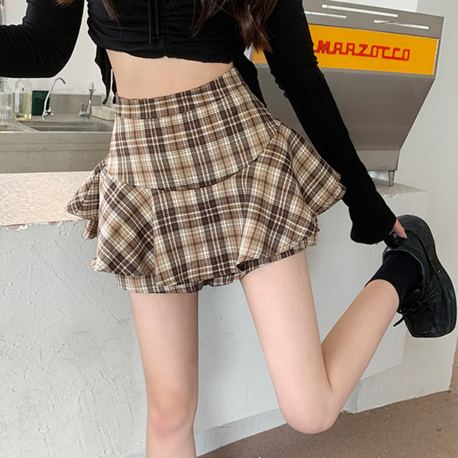 어썸풀 여성용 코어론스 체크 치마바지 A26SPP121921