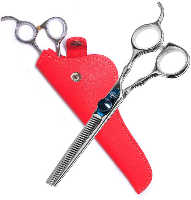 베이51 헤어디자이너용 틴닝가위 350S + 파우치 색상랜덤, 1개