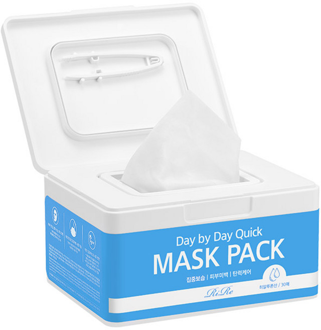 RiRe 每日抽取式玻尿酸面膜 Set 30片 350公克, 1盒
