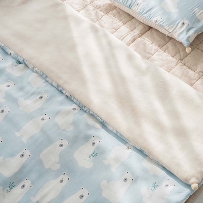 유트러스 유아용 모달 밍크 차렵이불, 하늘곰