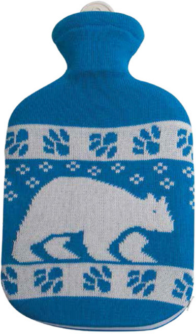 생어 보온 물주머니 찜질팩 2L 니트코튼 북극곰, 1개