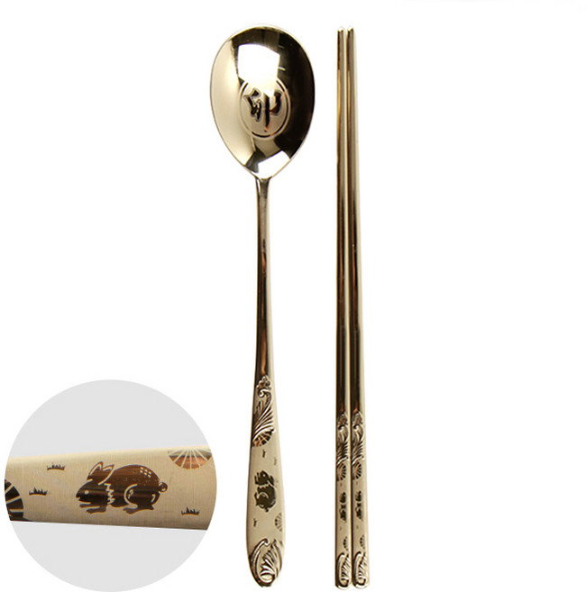 윌리브 띠수저세트, 토끼, 숟가락+젓가락, 1세트