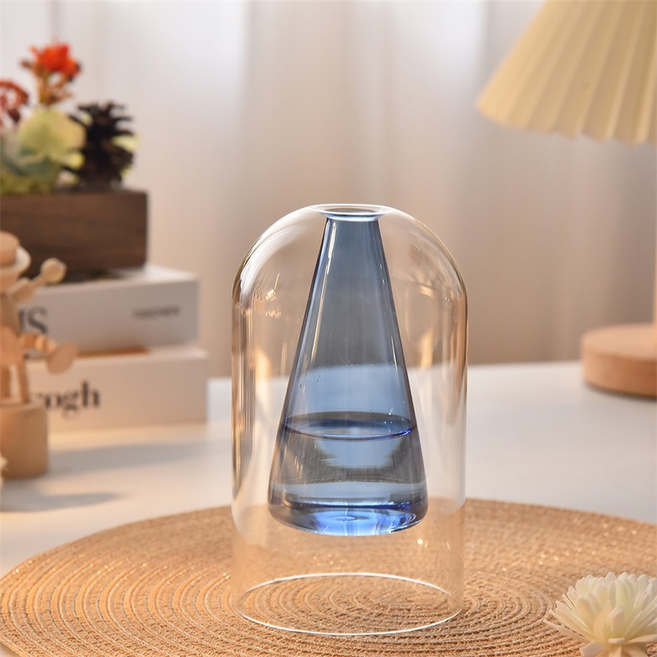 Piknoa 極簡藝術品造型雙層室內裝飾花瓶, 款式 4