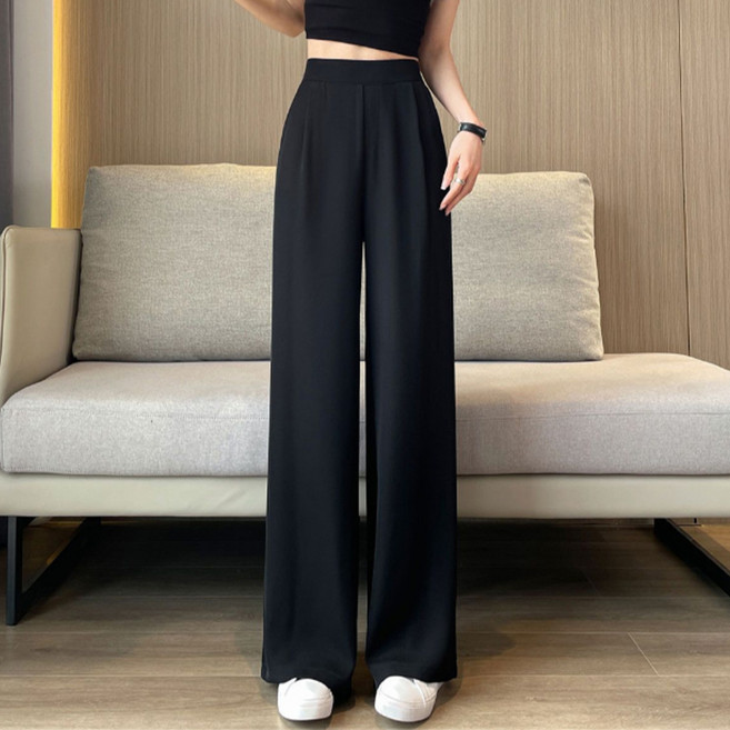 Banya Story 女款換季寬版鬆緊帶西裝褲 SS101