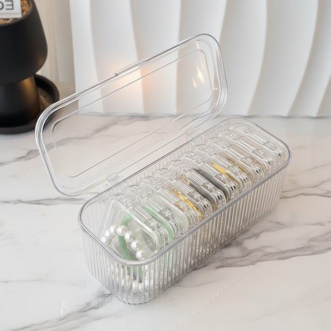 조인메이드 투명 뚜껑 다용도 보관함 외부케이스 + 내부케이스 12p 세트, 1세트