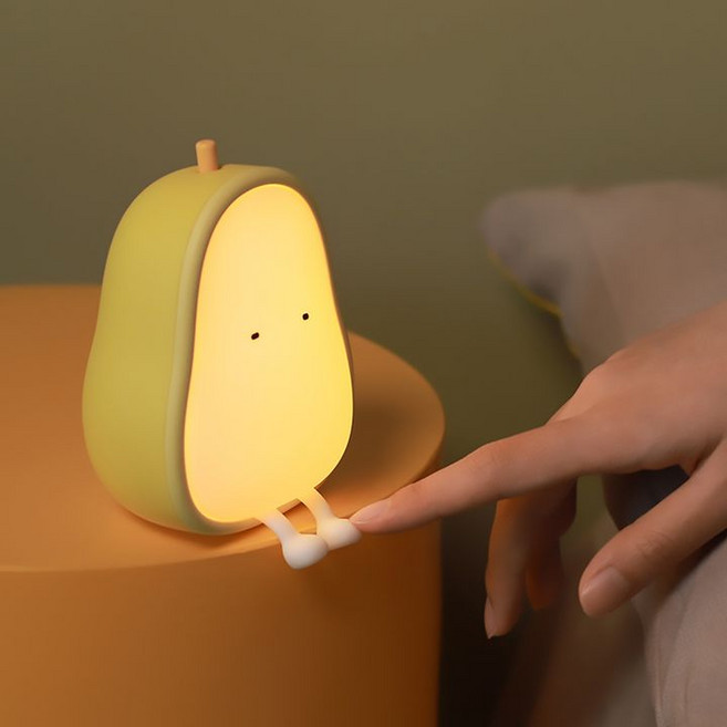 레나에너지 귀여운 아보카도 무드등 LED 실리콘 수면등 취침등 캠핑조명