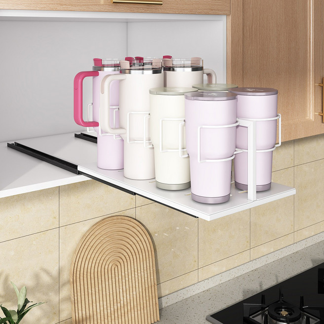 라라공방 공간활용 텀블러 슬라이드 정리 거치대, 1개