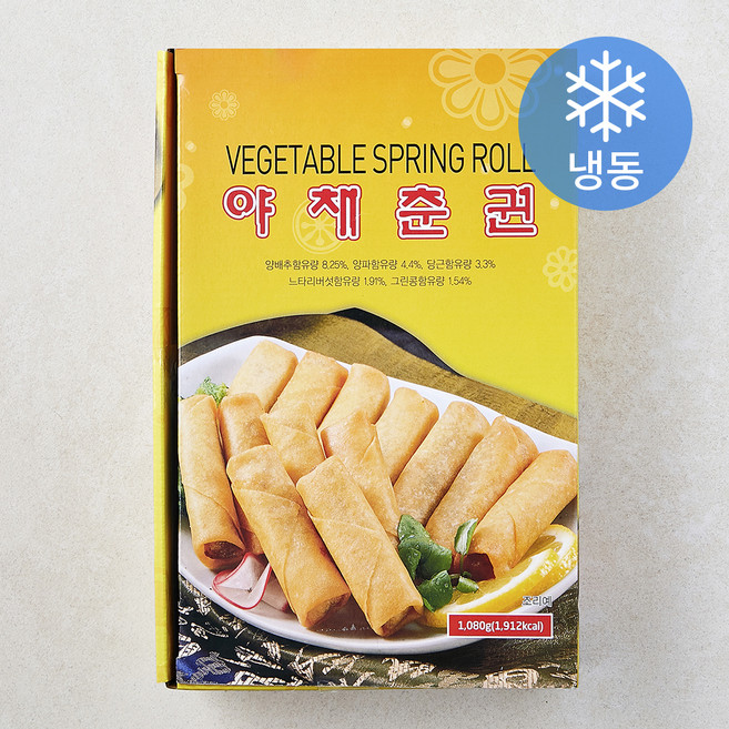 랜시 야채춘권 72 (냉동), 1.08kg, 1개