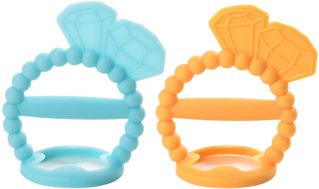 데일리라이크 봉봉 탄생석 치발기 세트, 2종, 04 토파즈, 아쿠아마린, 1세트