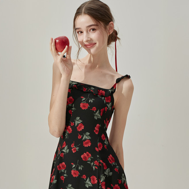 비키니밴더 여성용 베레니카 러플 롱 원피스