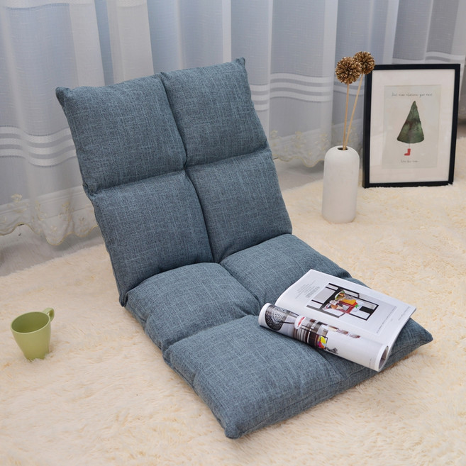 사각쿠션 좌식 의자, 블루그레이, 1개