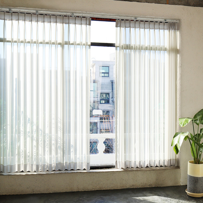 창안애 차르르 쉬폰 나비주름 속지 커튼