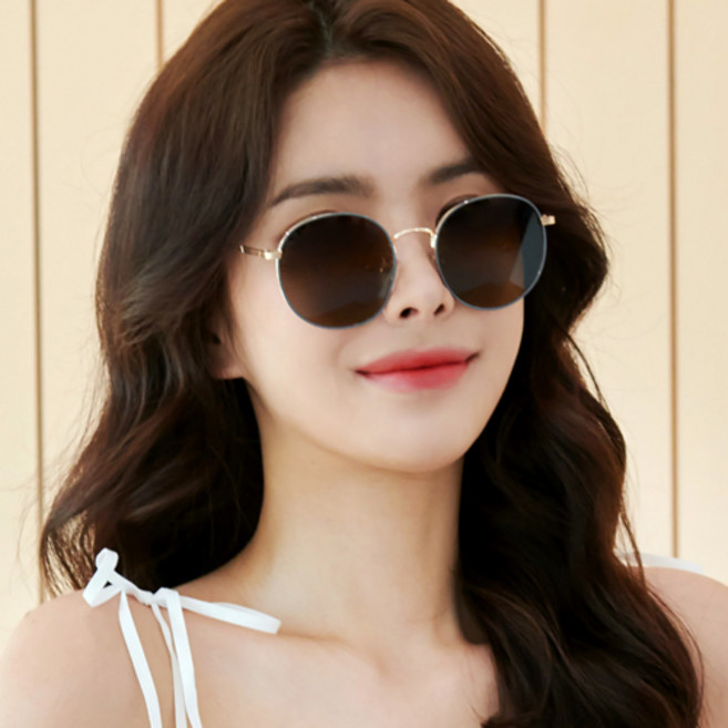 베이마 오버사이즈 동글이 편광 선글라스 + 고급 안경 케이스 세트