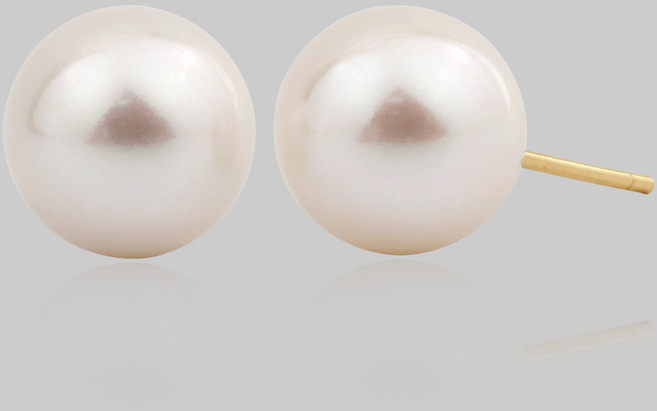 Monoliz 女款 淡水珍珠 14K 耳環 8mm